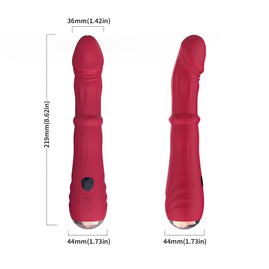 ARMONY - THERMO-ADJUSTABLE POINT A STIMULATOR VIBRATOR DILDO RED thumb 7