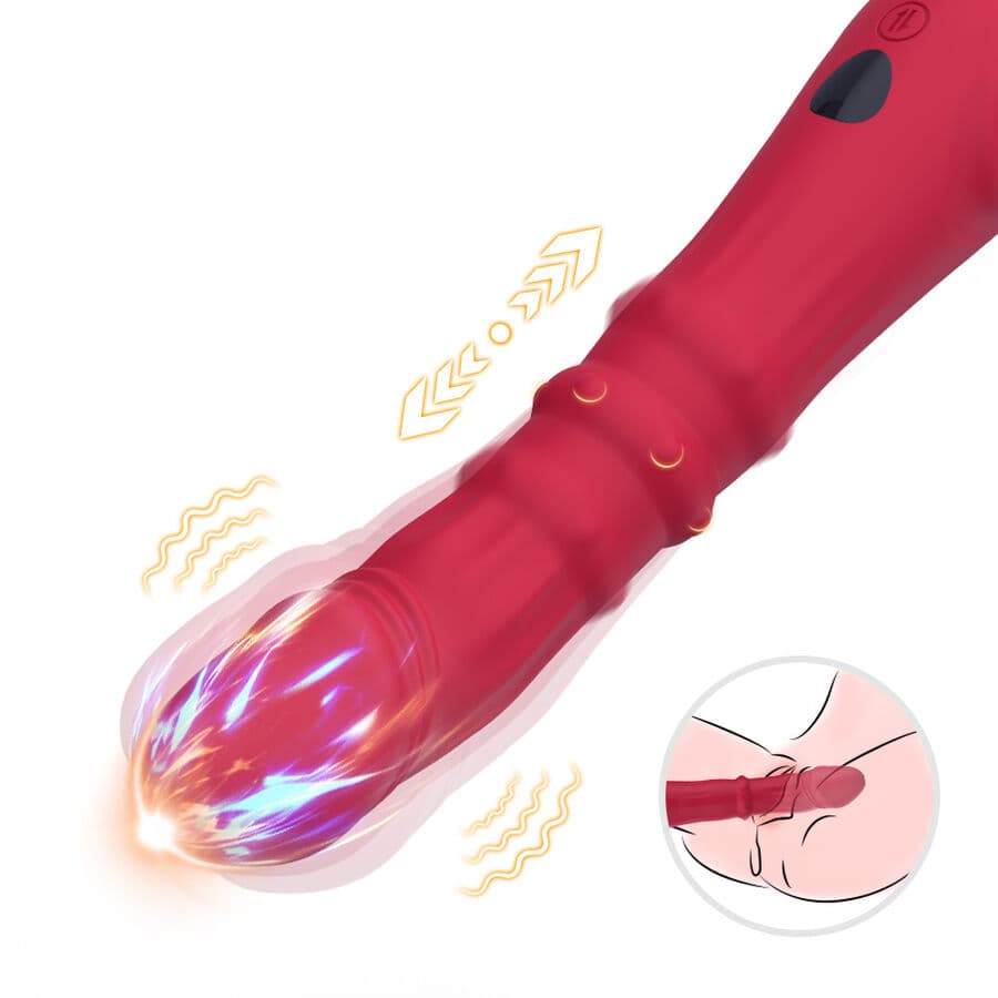 ARMONY - THERMO-ADJUSTABLE POINT A STIMULATOR VIBRATOR DILDO RED thumb 9