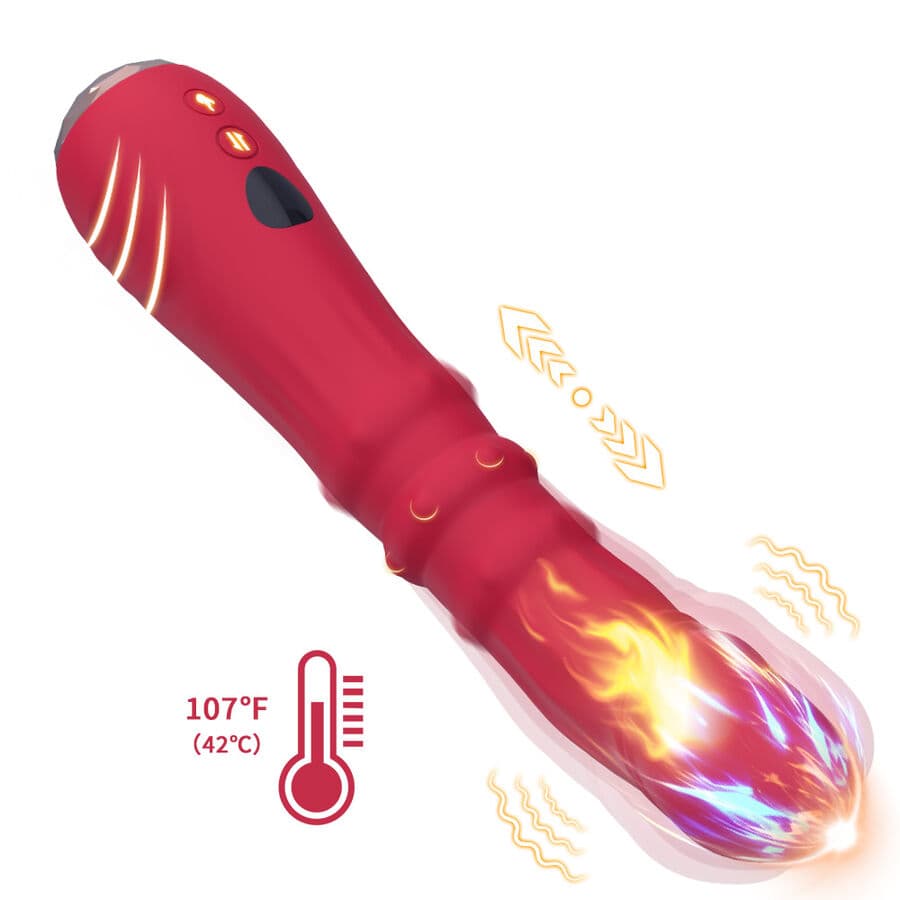ARMONY - THERMO-ADJUSTABLE POINT A STIMULATOR VIBRATOR DILDO RED thumb 2
