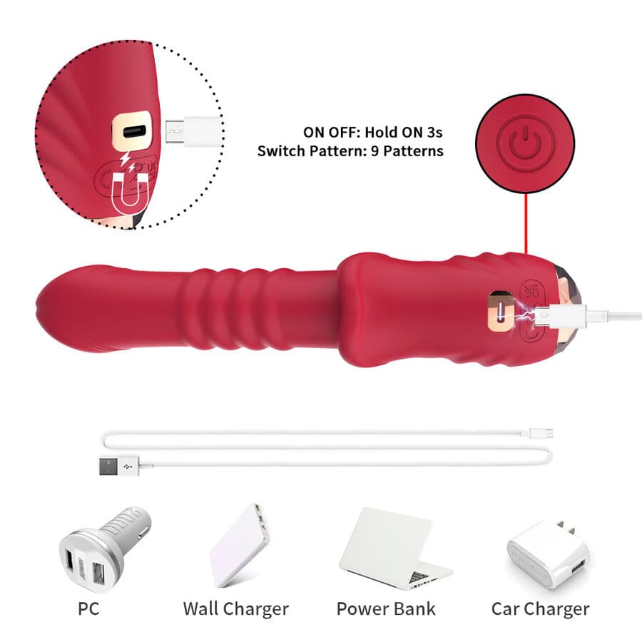ARMONY - POINT A STIMULATING VIBRATOR DILDO RED thumb 7