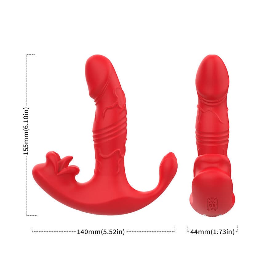 ARMONY - ANAL VIBRATOR PANTY C AND G-SPOT STIMULATOR REMOTE CONTROL RED thumb 9