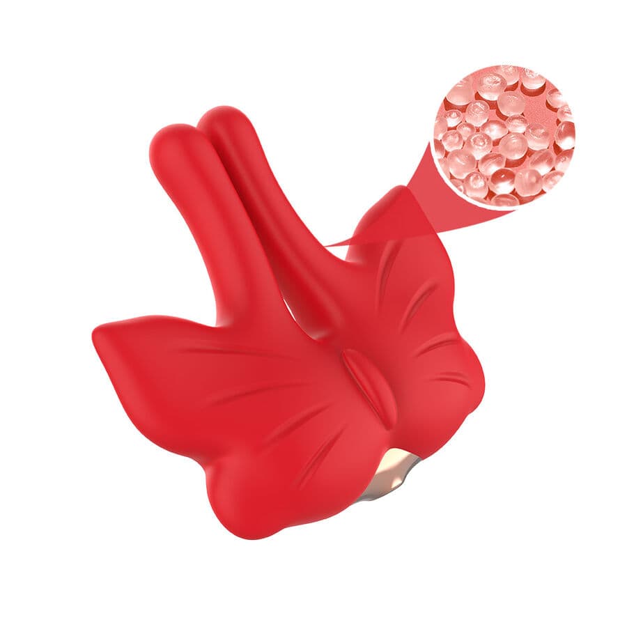 ARMONY - MAGNETIC NIPPLE CLAMPS WITH VIBRATION BUTTERFLY SHAPE RED thumb 6