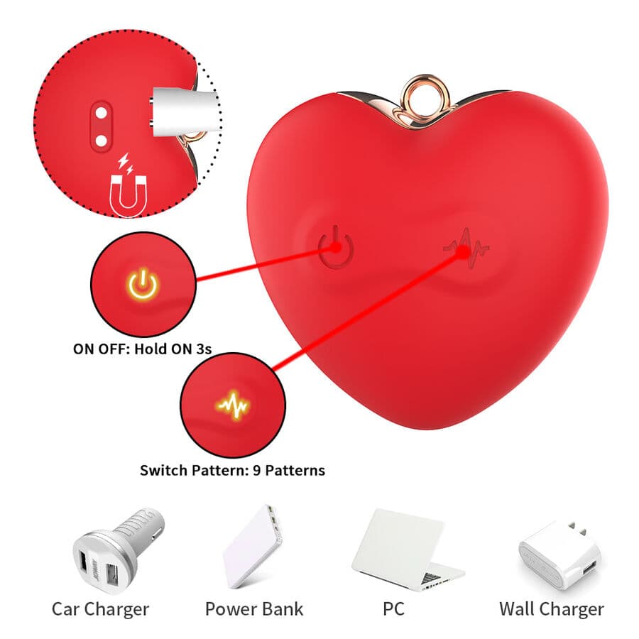 ARMONY - MAGNETIC NIPPLE CLAMPS WITH VIBRATION BUTTERFLY SHAPE RED thumb 4