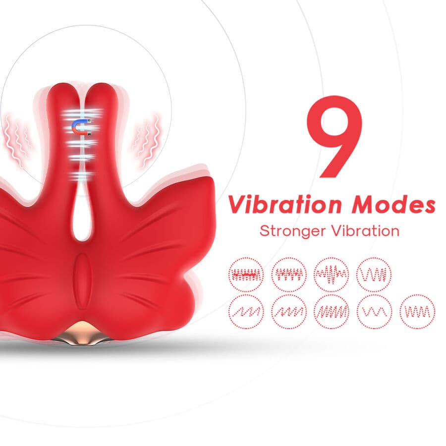 ARMONY - MAGNETIC NIPPLE CLAMPS WITH VIBRATION BUTTERFLY SHAPE RED thumb 5