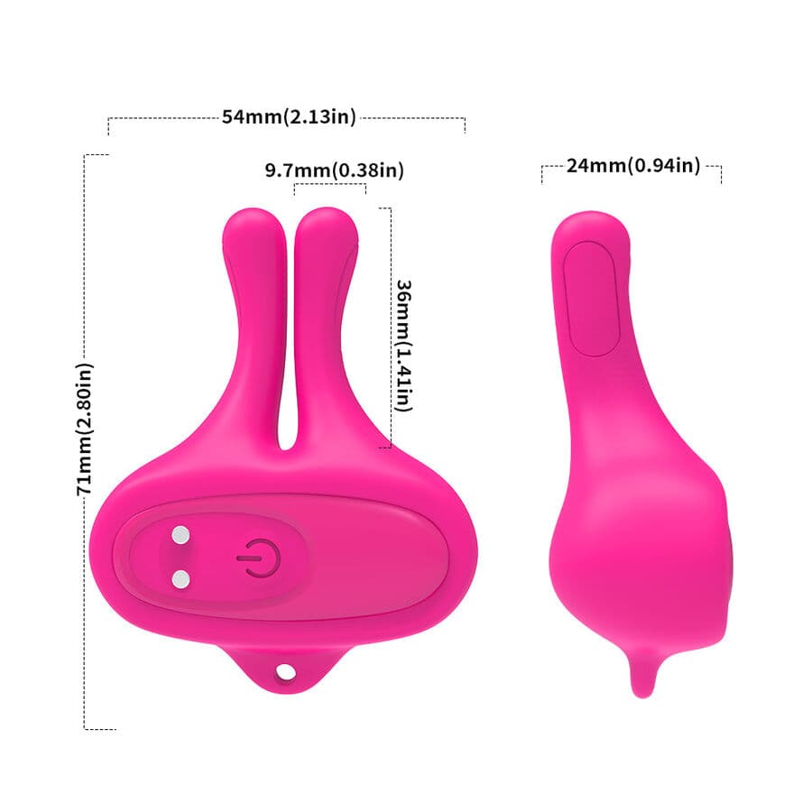 ARMONY - RABBIT SHAPE VIBRATION MAGNETIC NIPPLE CLAMPS PINK thumb 7
