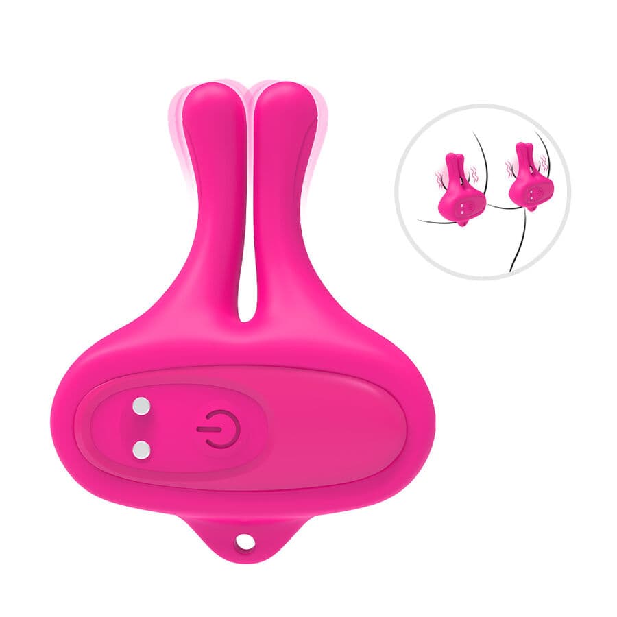 ARMONY - RABBIT SHAPE VIBRATION MAGNETIC NIPPLE CLAMPS PINK thumb 9