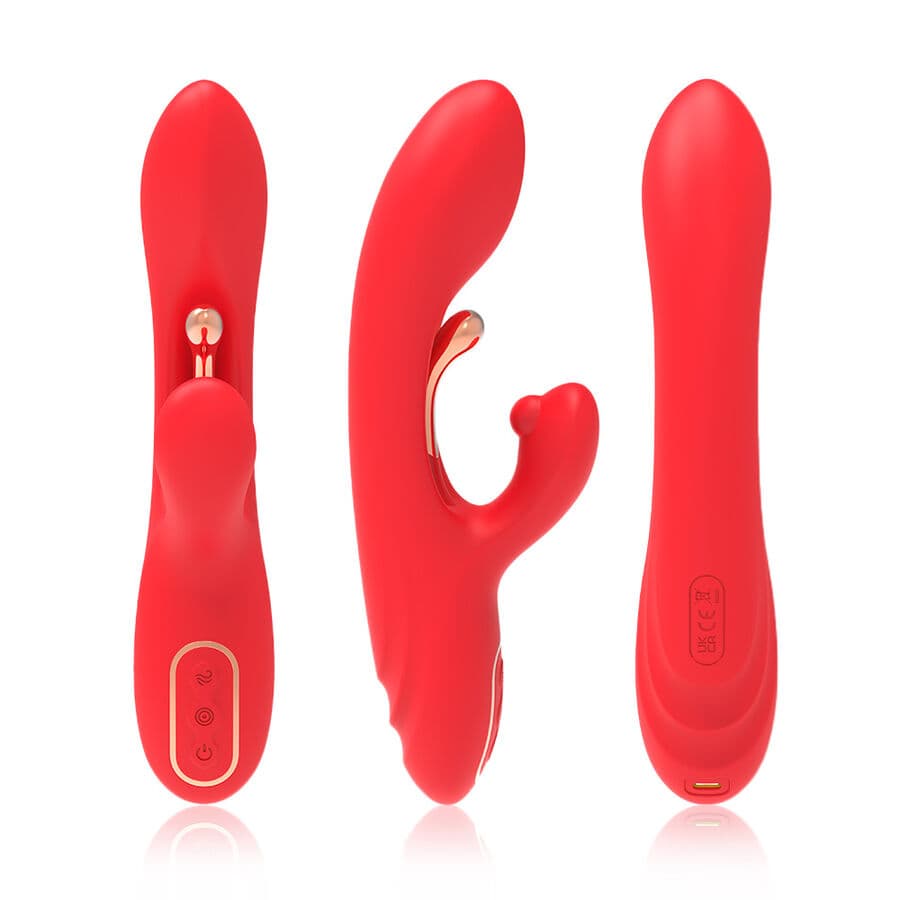 ARMONY - G-SPOT AND CLITORIS STIMULATOR VIBRATOR WITH OSCILLATING TONGUE RED thumb 4