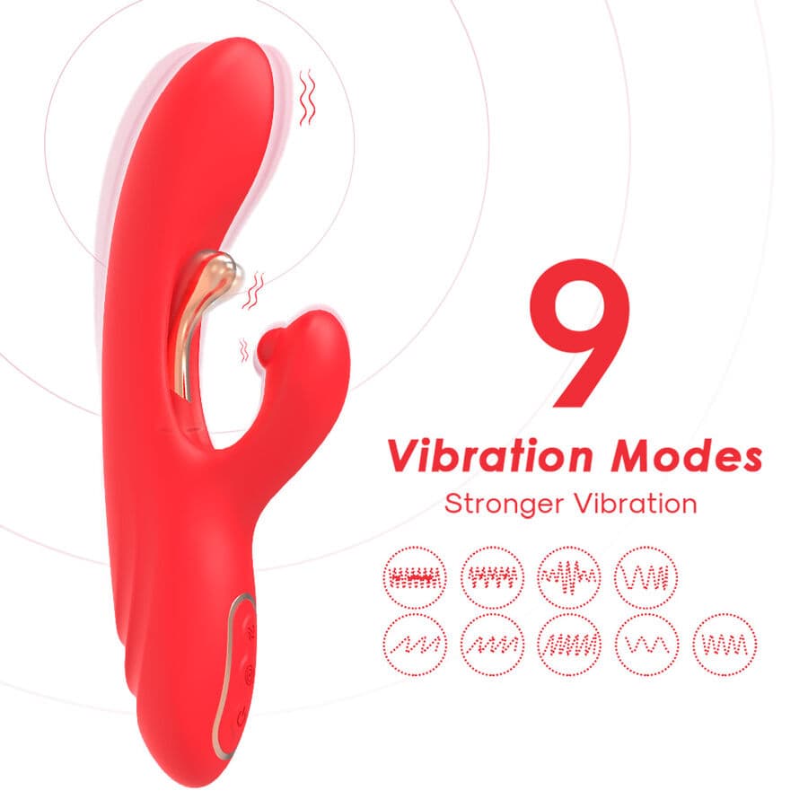 ARMONY - G-SPOT AND CLITORIS STIMULATOR VIBRATOR WITH OSCILLATING TONGUE RED thumb 3