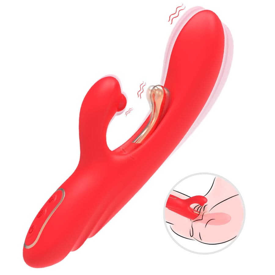 ARMONY - G-SPOT AND CLITORIS STIMULATOR VIBRATOR WITH OSCILLATING TONGUE RED thumb 5