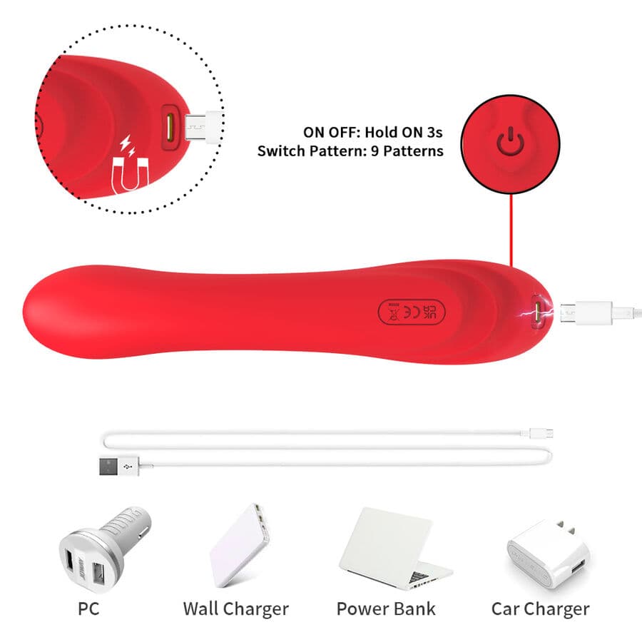 ARMONY - VIBRATOR WITH OSCILLATING TONGUE RED thumb 9