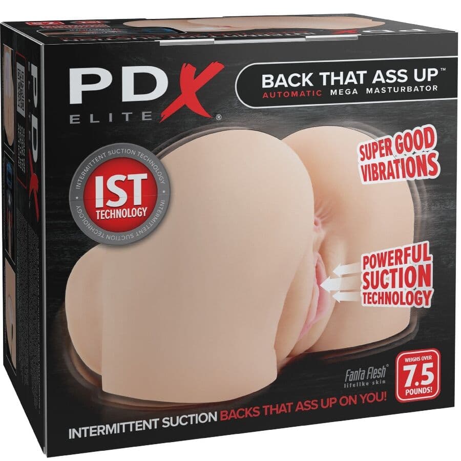 PDX ELITE - BACK THAT ASS UP REALISTIC VIBRATING VAGINA AND ANUS MASTURBATOR thumb 6