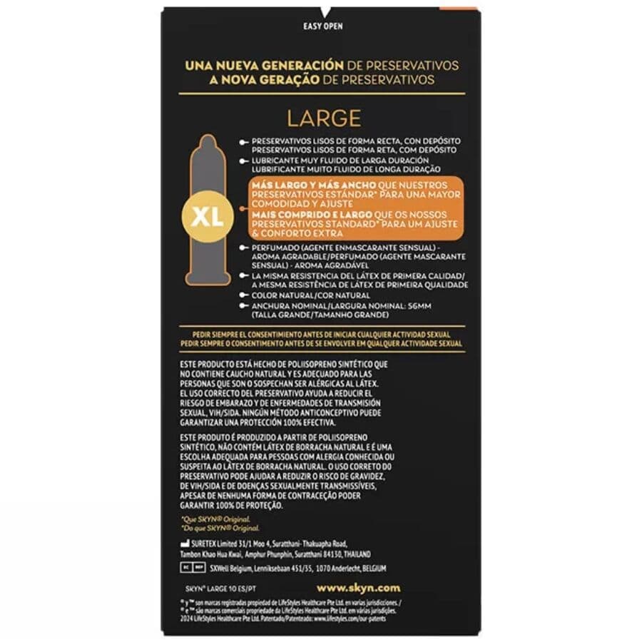 SKYN - LARGE EXTRA ADJUSTMENT CONDOMS 10 UNITS thumb 2