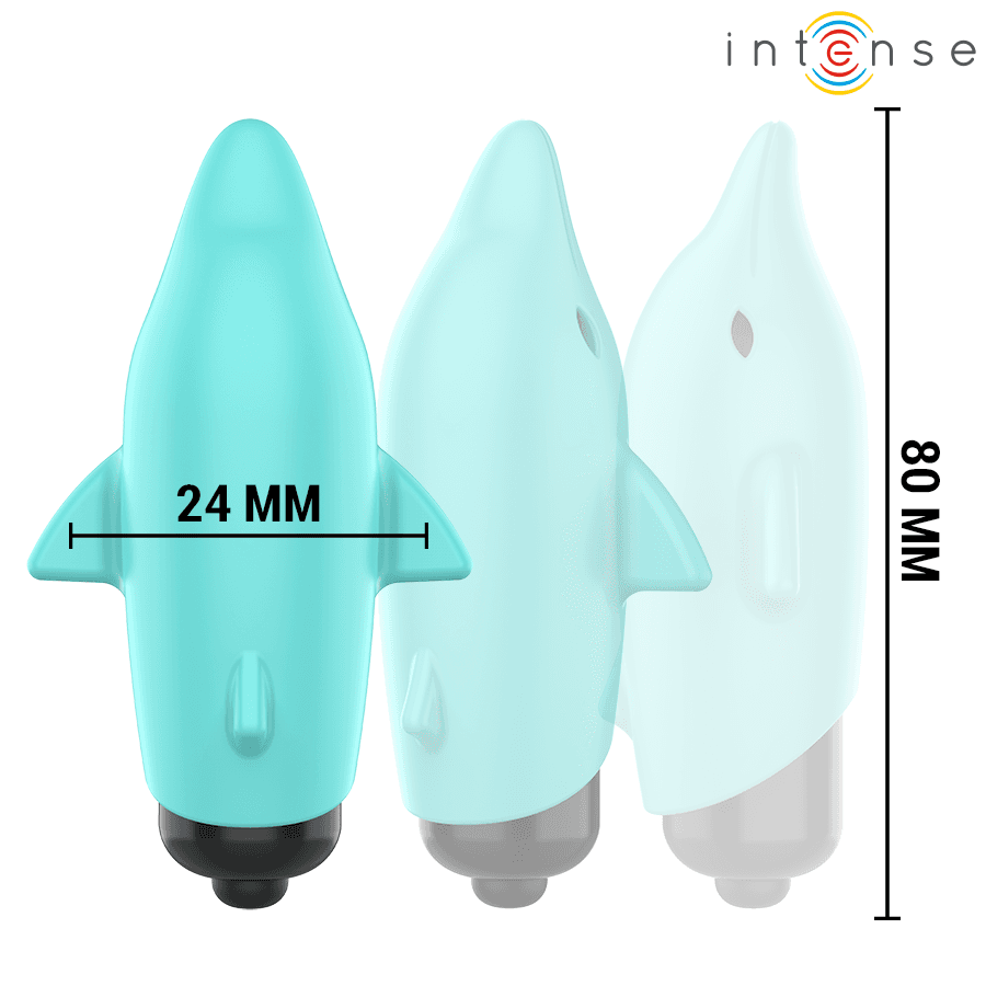 INTENSE - ECHO VIBRATING BULLET DOLPHIN BLUE 8 X 4.7 CM thumb 3