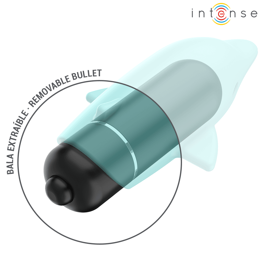 INTENSE - ECHO VIBRATING BULLET DOLPHIN BLUE 8 X 4.7 CM thumb 6