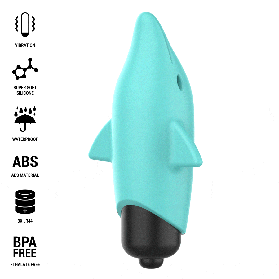 INTENSE - ECHO VIBRATING BULLET DOLPHIN BLUE 8 X 4.7 CM thumb 2