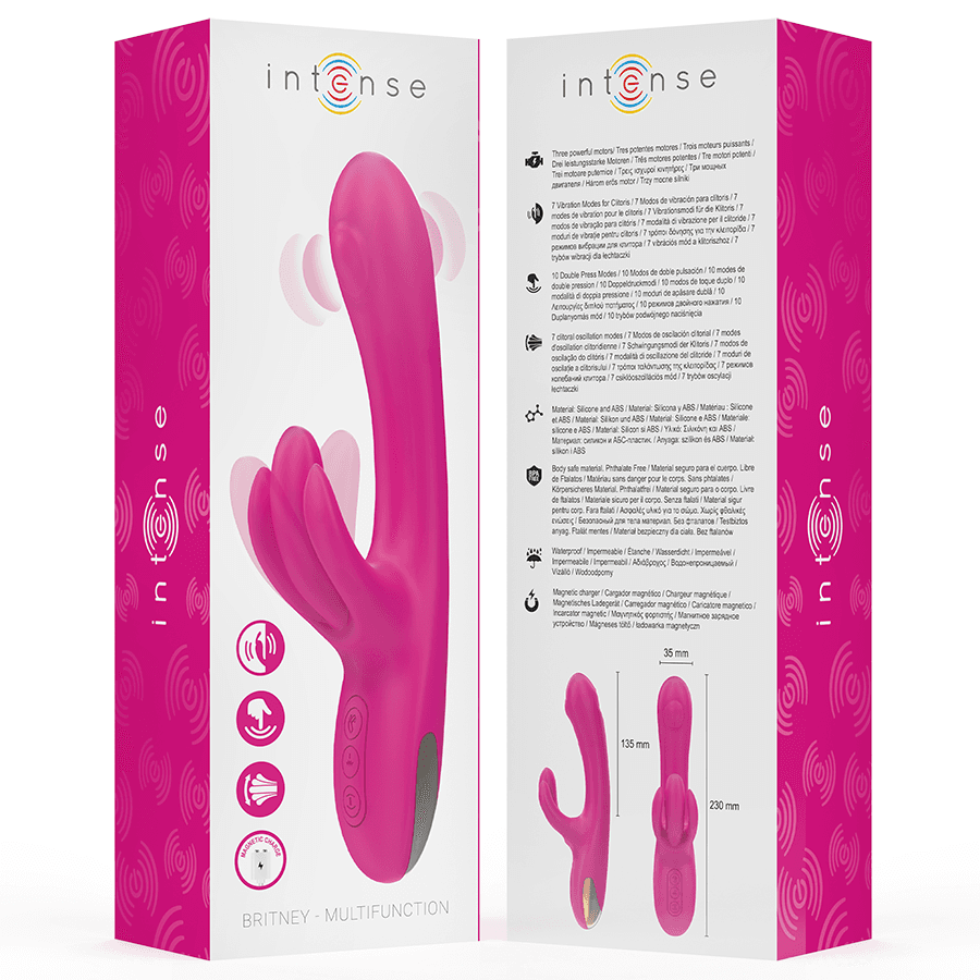 INTENSE - BRITNEY MULTIFUNCTION RABBIT VIBRATOR 23 CM PINK thumb 8