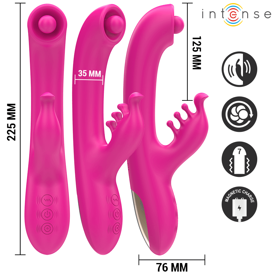 INTENSE - CHRISTINA MULTIFUNCTION RABBIT VIBRATOR 22.5 CM PINK thumb 3