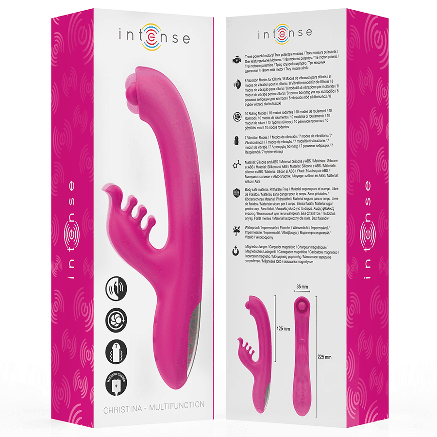 INTENSE - CHRISTINA MULTIFUNCTION RABBIT VIBRATOR 22.5 CM PINK thumb 8