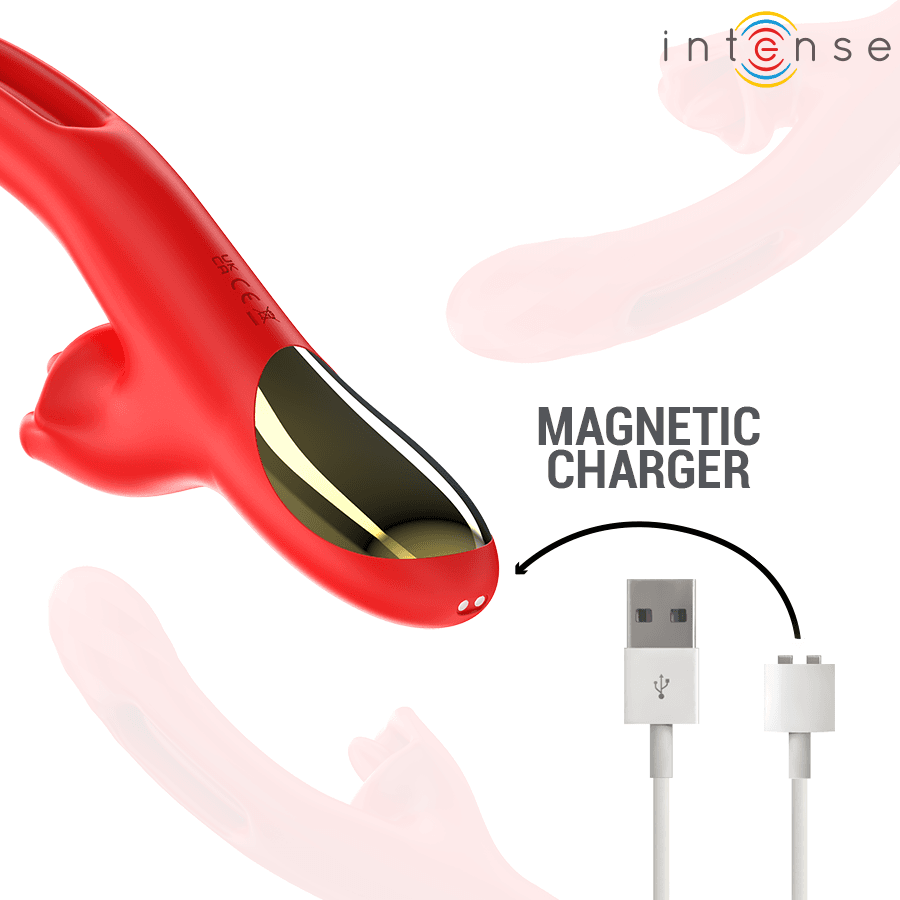 INTENSE - JESSICA MULTIFUNCTION VIBRATOR CLITORIS STIMULATION 24.8 CM RED thumb 7
