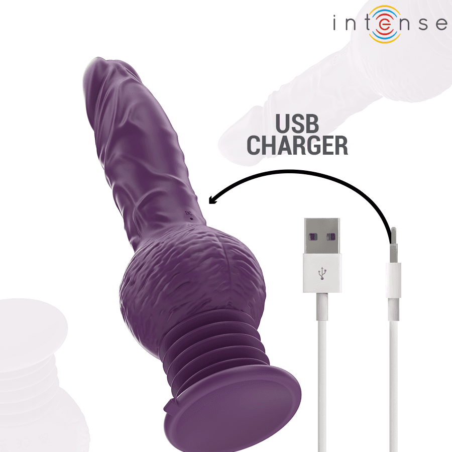 INTENSE - TATUM MULTIFUNCTION VIBRATOR WITH UP AND DOWN VIBRATION 24 CM PURPLE thumb 7