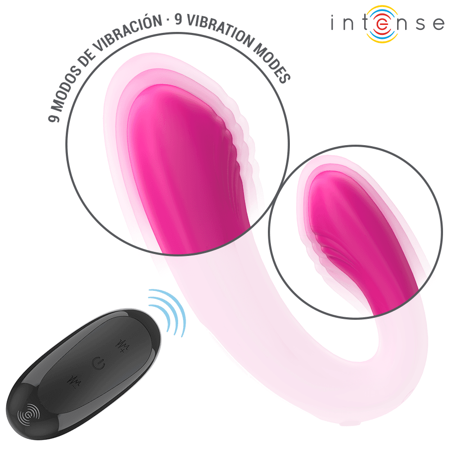 INTENSE - JANET DUAL U-SHAPED STIMULATOR AND VIBRATOR WITH REMOTE CONTROL PINK thumb 5