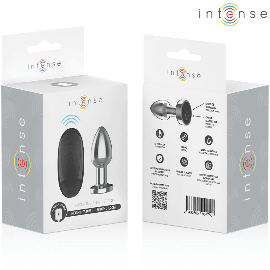INTENSE - ANAL PLUG 10 VIBRATIONS METAL WITH REMOTE CONTROL S thumb 8