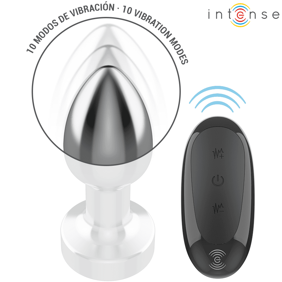 INTENSE - ANAL PLUG 10 VIBRATIONS METAL WITH REMOTE CONTROL S thumb 4