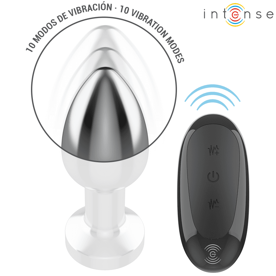 INTENSE - ANAL PLUG 10 VIBRATIONS METAL WITH REMOTE CONTROL M thumb 4