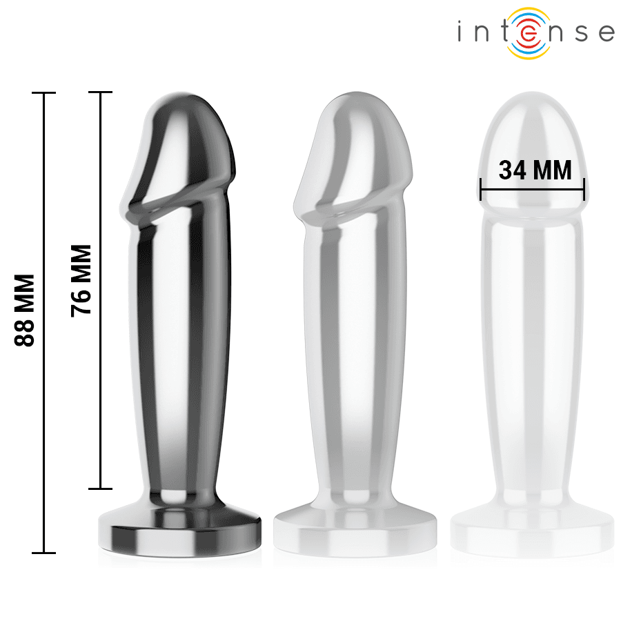 INTENSE - ANAL PLUG 10 VIBRATIONS METAL DILDO WITH REMOTE CONTROL S thumb 5