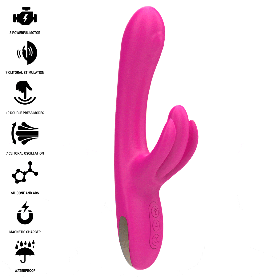 INTENSE - BRITNEY MULTIFUNCTION RABBIT VIBRATOR 23 CM PINK thumb 2