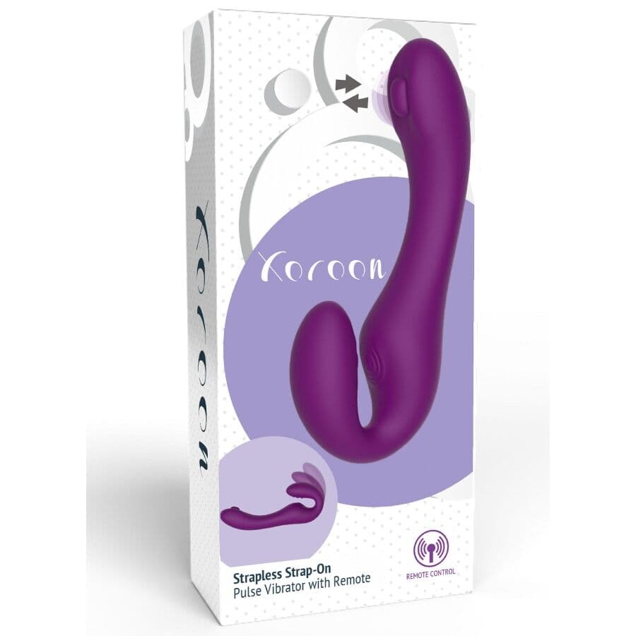 XOCOON - 2 IN 1 STRAPLESS STRAP-ON VIBRATOR WITH REMOTE CONTROL PURPLE thumb 16