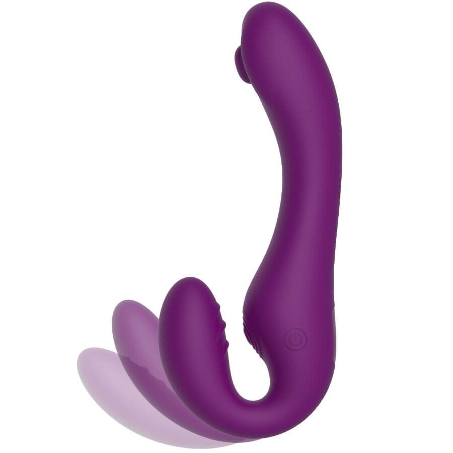 XOCOON - 2 IN 1 STRAPLESS STRAP-ON VIBRATOR WITH REMOTE CONTROL PURPLE thumb 4