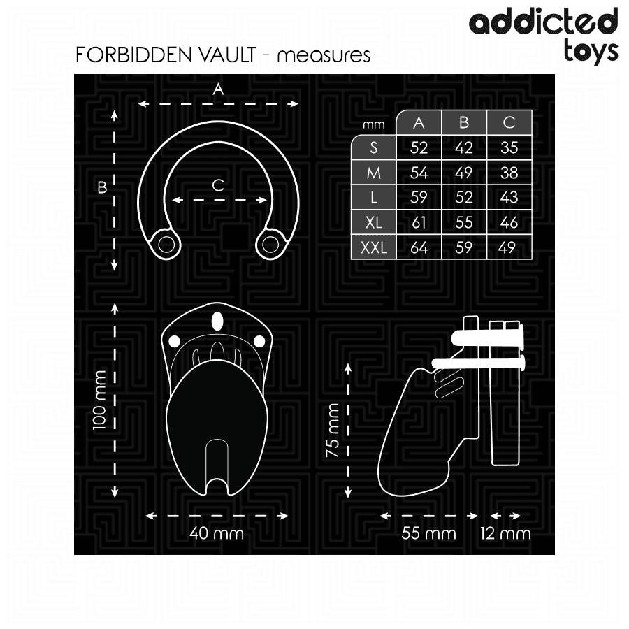 ADDICTED TOYS LOCKED - FORBIDDEN VAULT PENIS CAGE 10 CM thumb 5