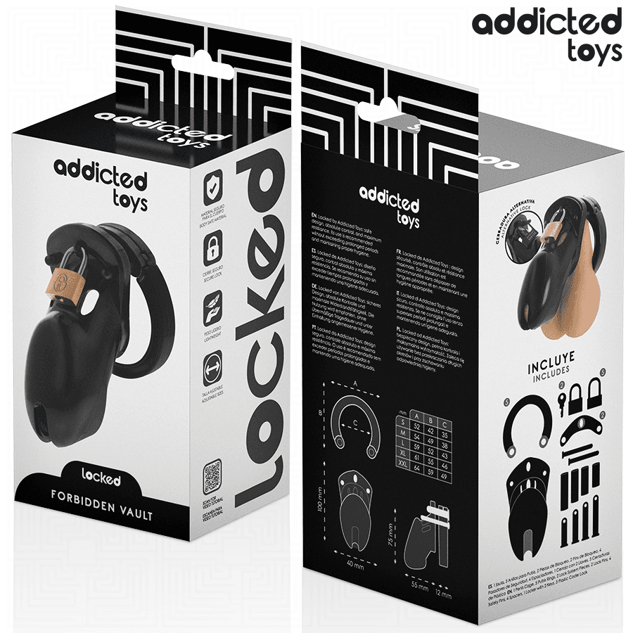 ADDICTED TOYS LOCKED - FORBIDDEN VAULT PENIS CAGE 10 CM thumb 6