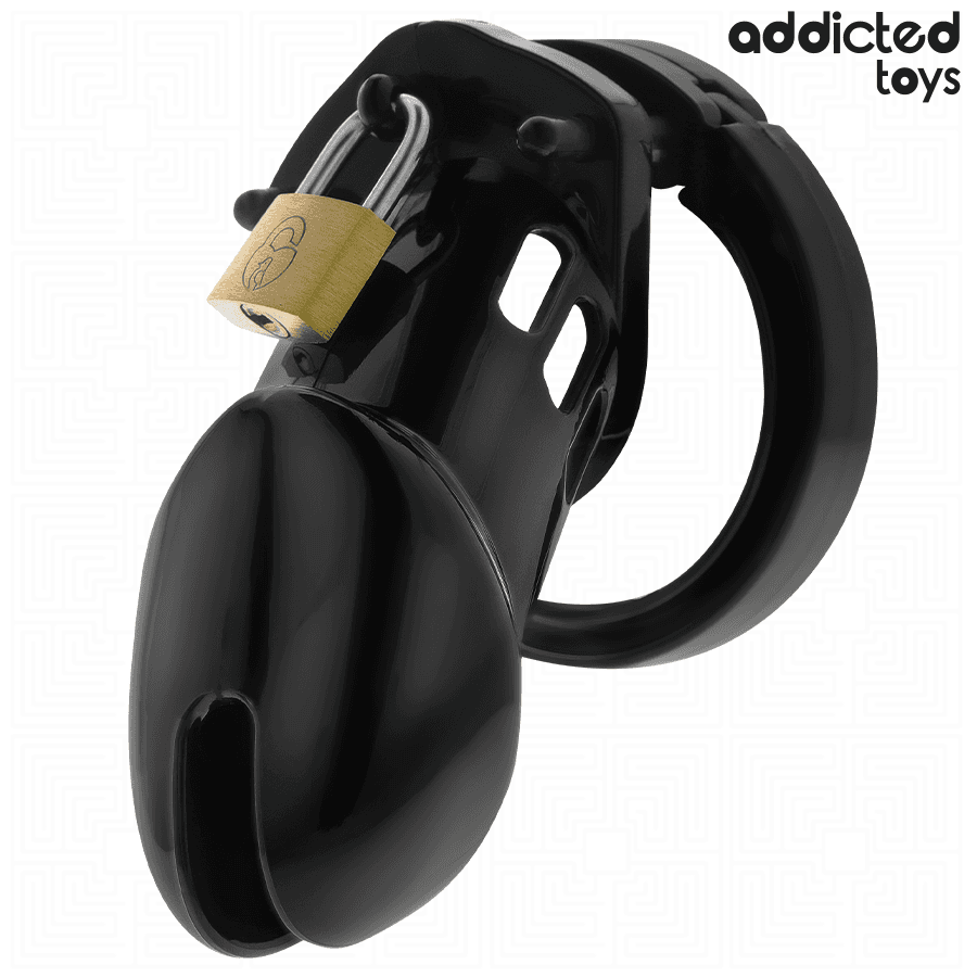 ADDICTED TOYS LOCKED - OBSIDIAN HOLD PENIS CAGE SIZE M thumb 2