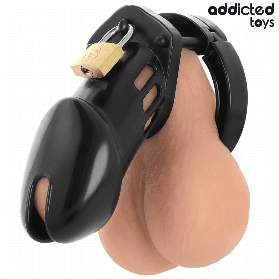 ADDICTED TOYS LOCKED - OBSIDIAN HOLD PENIS CAGE SIZE M thumb 3