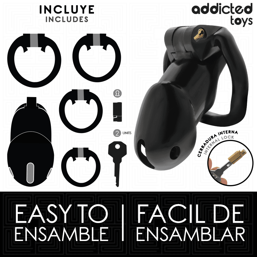 ADDICTED TOYS LOCKED - MINDNIGHT CELL PENIS CAGE SIZE L thumb 4