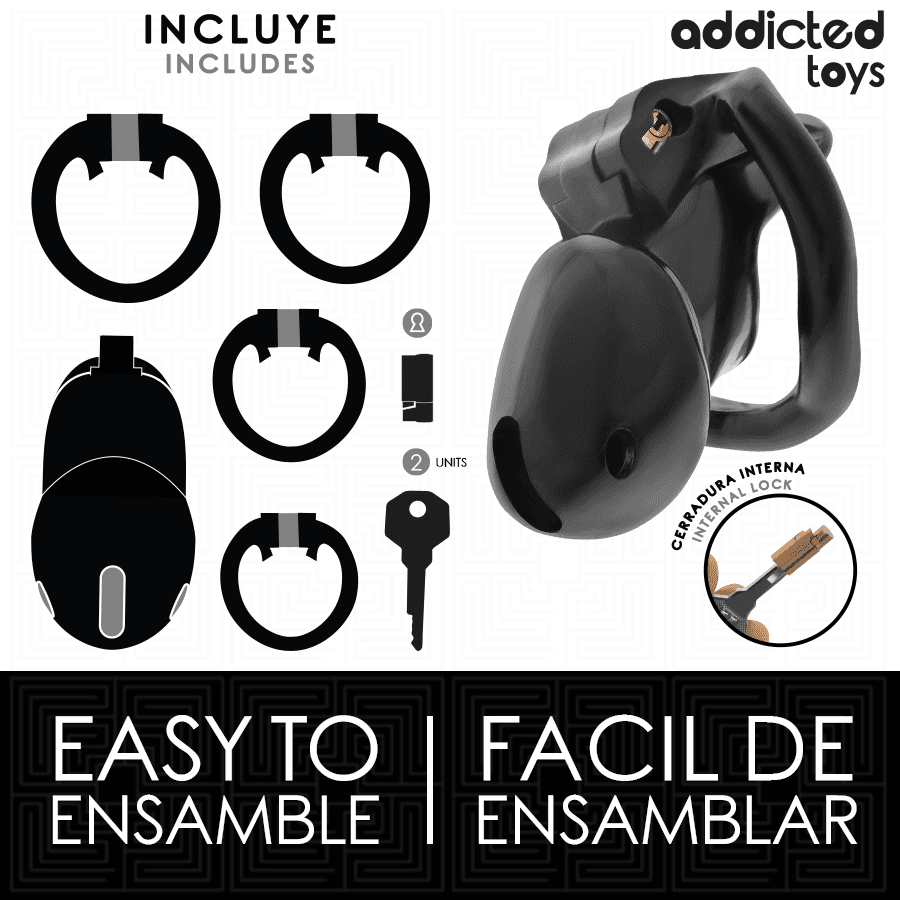 ADDICTED TOYS LOCKED - MINDNIGHT CELL PENIS CAGE SIZE S thumb 4