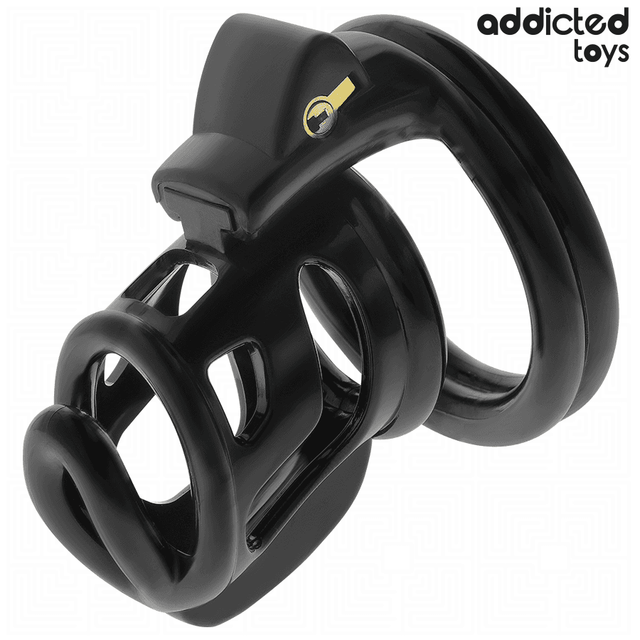 ADDICTED TOYS LOCKED - GILDEN CAGE SILICONE PENIS CAGE 8.5 CM thumb 2