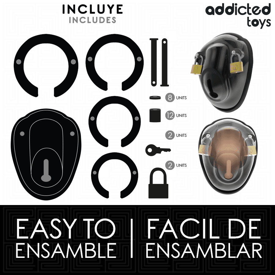 ADDICTED TOYS LOCKED - KEYLESS RESTRAINT PENIS CAGE 11.5 CM thumb 4