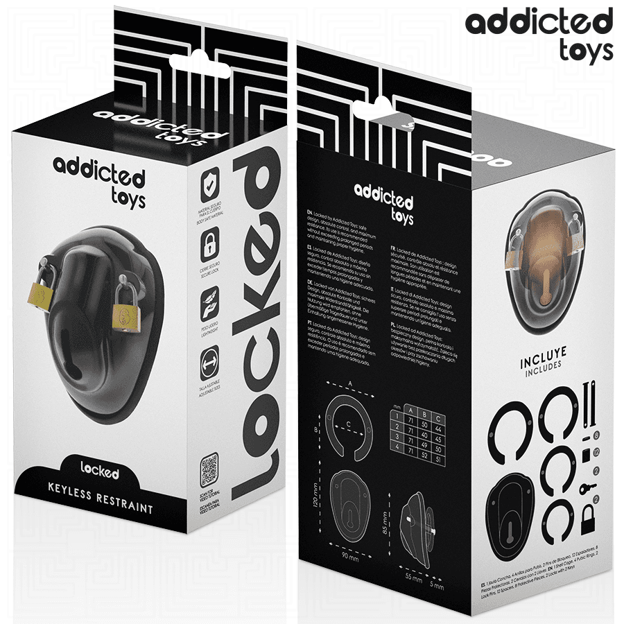 ADDICTED TOYS LOCKED - KEYLESS RESTRAINT PENIS CAGE 11.5 CM thumb 6