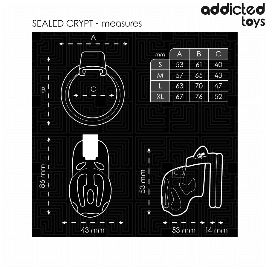 ADDICTED TOYS LOCKED - SEALED CRYPT PENIS CAGE 8 CM thumb 5