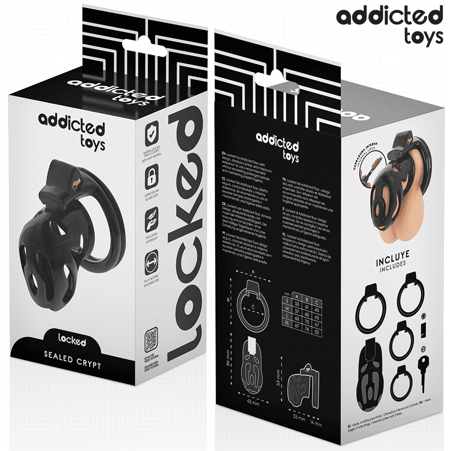 ADDICTED TOYS LOCKED - SEALED CRYPT PENIS CAGE 8 CM thumb 6