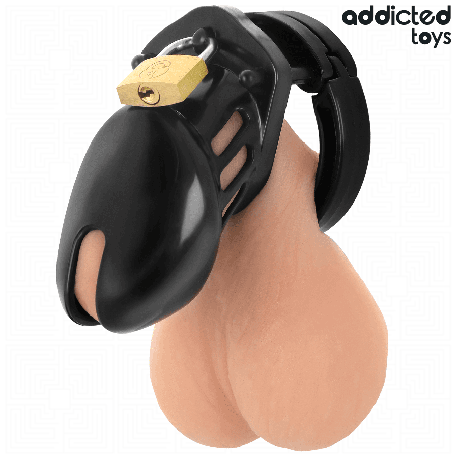 ADDICTED TOYS LOCKED - OBSIDIAN HOLD PENIS CAGE SIZE S thumb 3