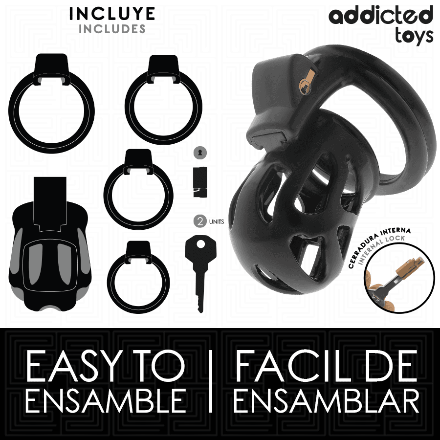 ADDICTED TOYS LOCKED - SILENT KEEP PENIS CAGE 7.5 CM thumb 4