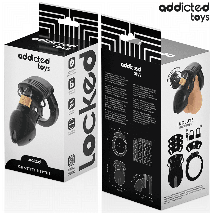 ADDICTED TOYS LOCKED - CHASTITY DEPTHS PENIS CAGE 7.5 CM thumb 6