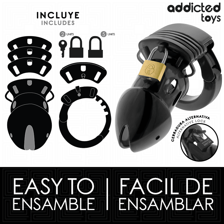 ADDICTED TOYS LOCKED - CHASTITY DEPTHS PENIS CAGE 7.5 CM thumb 4