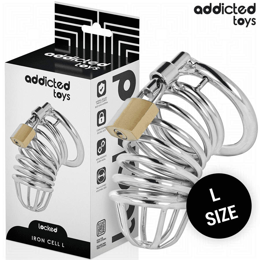 ADDICTED TOYS LOCKED - IRON CELL METAL PENIS CAGE 5 CM SIZE L