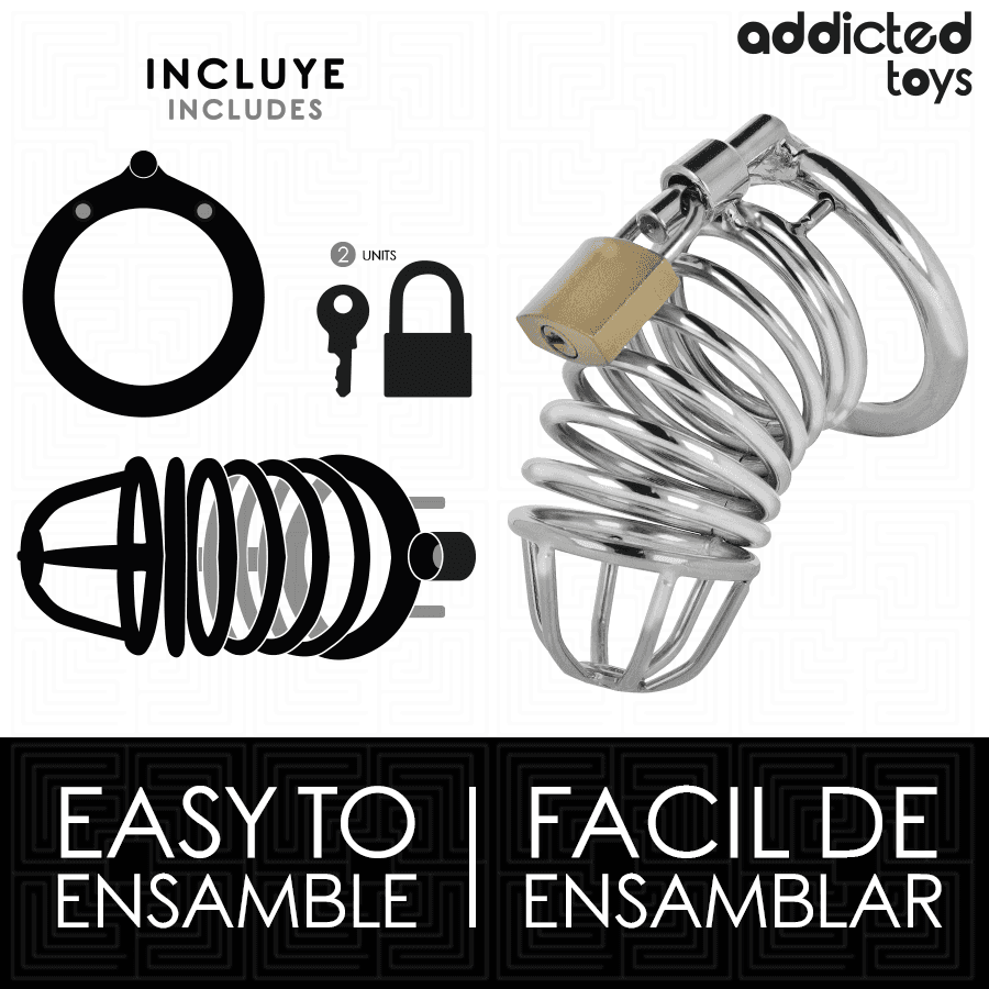ADDICTED TOYS LOCKED - IRON CELL METAL PENIS CAGE 5 CM SIZE L thumb 4