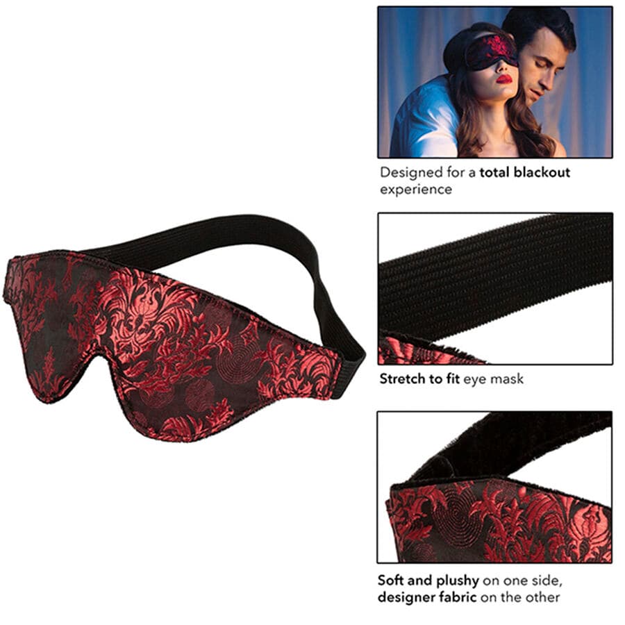 CALEXOTICS - SCANDAL OPAQUE EYE MASK WITH RED DETAILS thumb 3